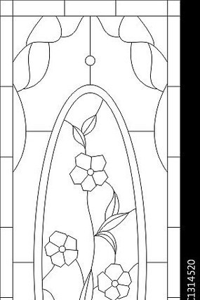 单线兰花雕刻图案 单线兰花雕刻图案
