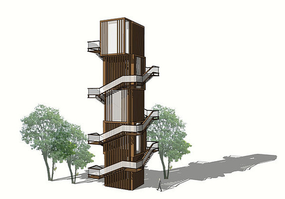 木质观景台 木质观景台