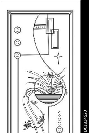 吊兰雕刻图案 吊兰雕刻图案
