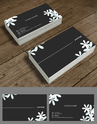 黑色简约名片设计 黑色简约名片设计