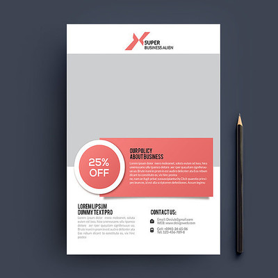 a4��Լ������ģ�� PSD