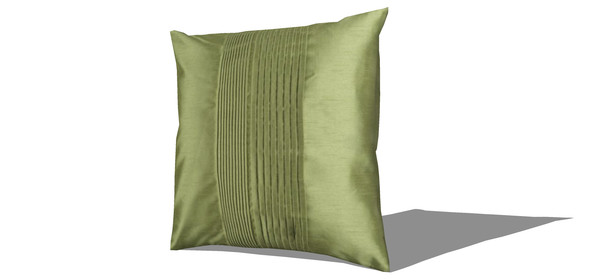绿色丝布抱枕模型 绿色丝布抱枕模型