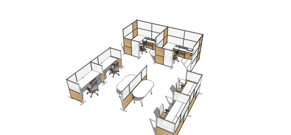 白色木质办公桌模型 白色木质办公桌模型