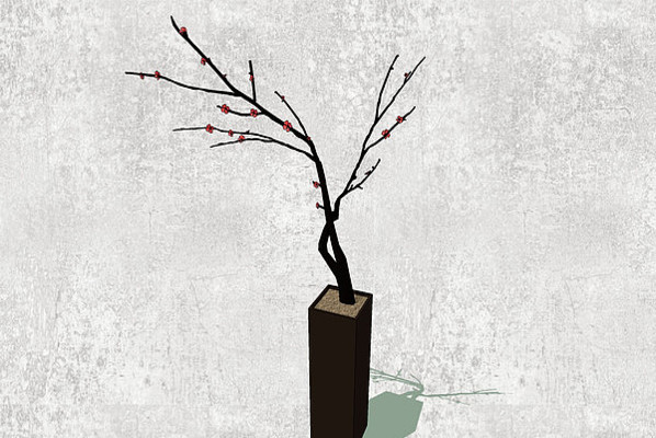 树枝花瓶