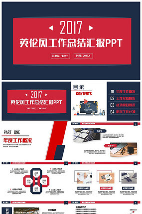 Ӣ�׷������ܽ�ƻ����Ȼ㱨��ְ����PPT pptx