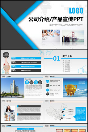 ������˾�����ҵ������Ʒ����PPTģ�� pptx