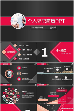 简历求职信找工作时尚个性求职简历PPT