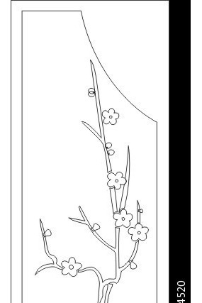 梅花花瓶雕刻图案 梅花花瓶雕刻图案