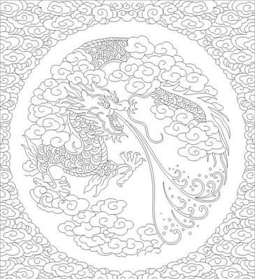 祥龙雕刻图案设计素材专辑