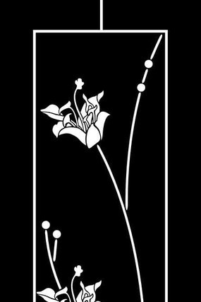 百合花雕刻图案 百合花雕刻图案