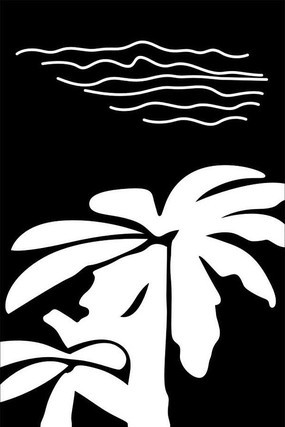 椰子树雕刻图案 椰子树雕刻图案