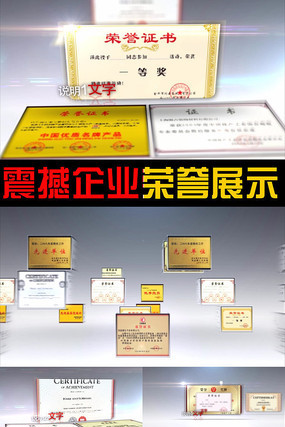 ��ҵ����֤��չʾ��ƵAEģ��