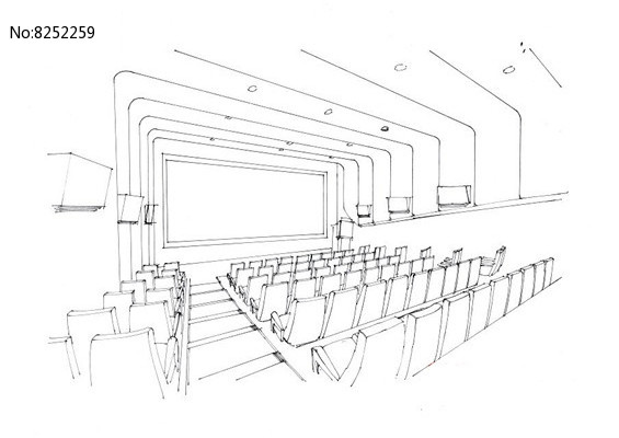 电影院手绘图