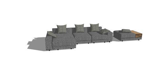 灰色沙发模型 灰色沙发模型
