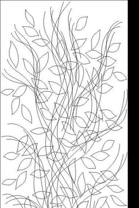 抽象叶子雕刻图案 抽象叶子雕刻图案