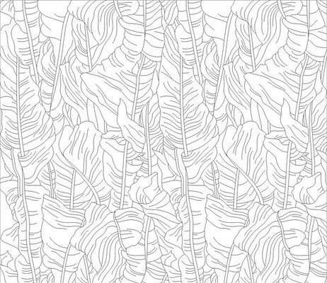 秋色金芭雕刻图案