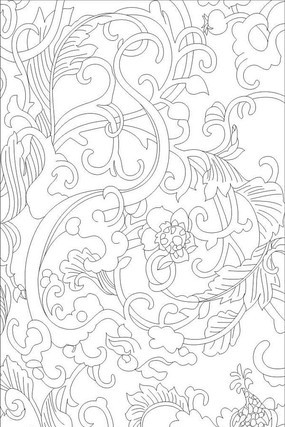 抽象花抽象图雕刻图案 抽象花抽象图雕刻图案