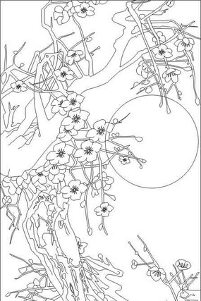 梅花情雕刻图案 梅花情雕刻图案