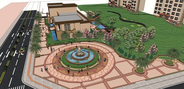 ŷʽˮ���㳡 skp