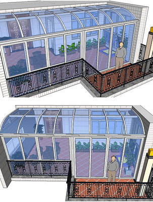 ���ⷿ¶̨���۲�ͼSUģ�� skp