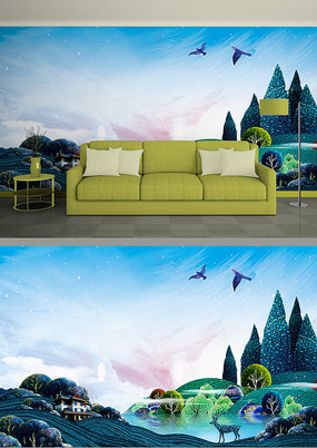 蓝色唯美装饰背景墙 蓝色唯美装饰背景墙