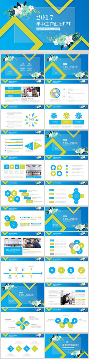 ��Լ�������й����㱨ģ��PPT