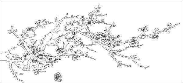 梅花咏梅雕刻图案 梅花咏梅雕刻图案