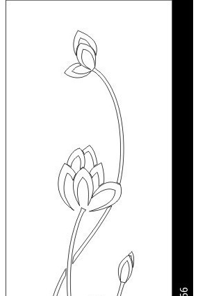 抽象荷花雕刻图案 抽象荷花雕刻图案