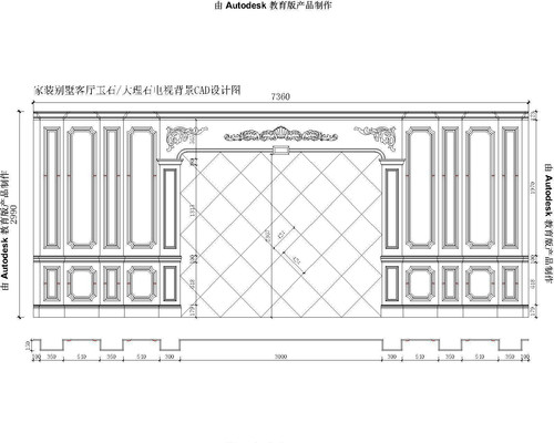 ŷʽ��ǽ�����ʯ���ӱ��� CAD