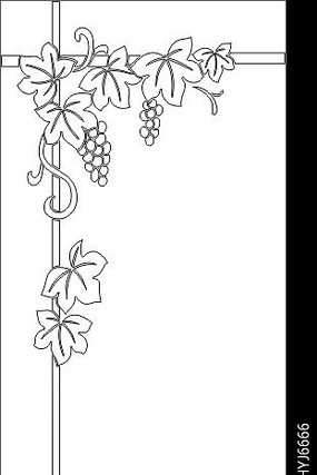 葡萄硕果雕刻图案 葡萄硕果雕刻图案