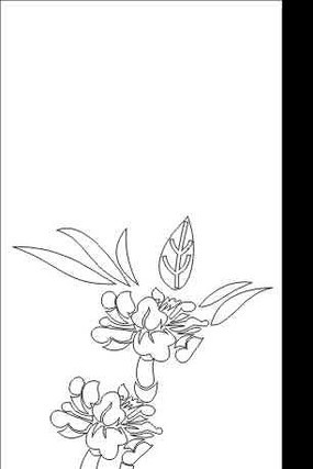 兰花雕刻图案 兰花雕刻图案