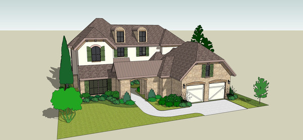 庄园式建筑模型 庄园式建筑模型