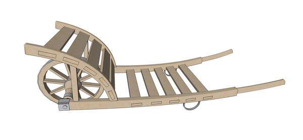 观赏农家推车模型 观赏农家推车模型