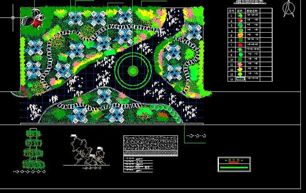 ĳ�����ݶ���԰�̻�ƽ��ͼ CAD