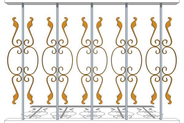 欧式铁艺栏杆 欧式铁艺栏杆