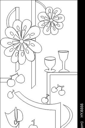 抽象花雕刻图案 抽象花雕刻图案