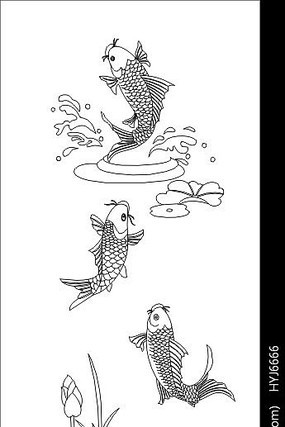 荷花雕刻图案 荷花雕刻图案