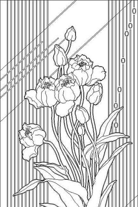 郁金香雕刻图案 郁金香雕刻图案
