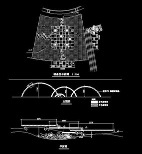 棋桌区小品样式CAD