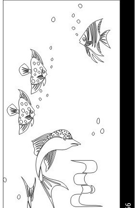 海底鱼雕刻图案 海底鱼雕刻图案