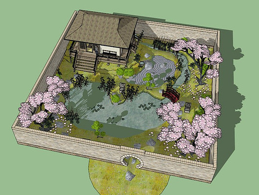 ÈÕʽС»¨Ô°µÄSUÄ£ÐÍÉè¼Æ ÈÕʽС»¨Ô°µÄSUÄ£ÐÍÉè¼Æ