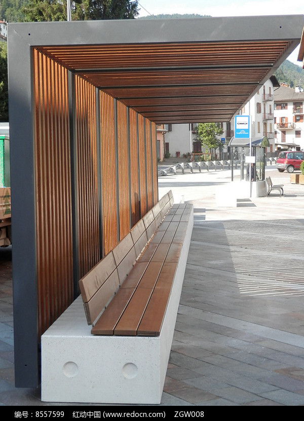 l型现代廊架意向