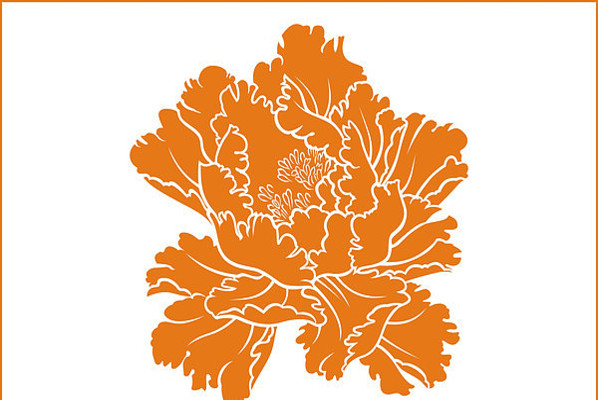 牡丹花雕刻图案 牡丹花雕刻图案