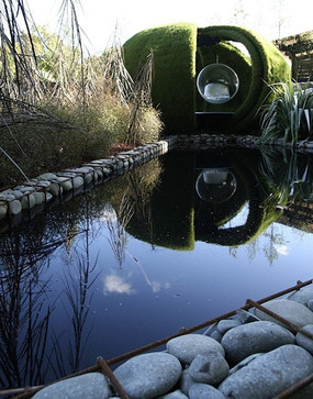 古典风酒店室外水池意向