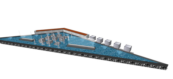 广场水池模型 广场水池模型