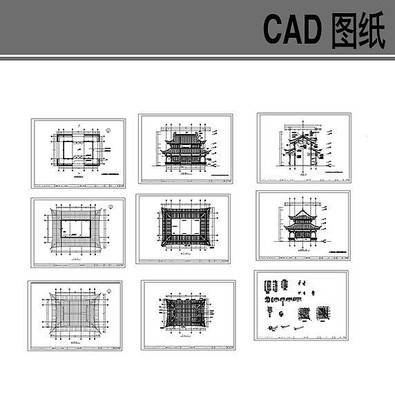 古建三江阁施工图 古建三江阁施工图
