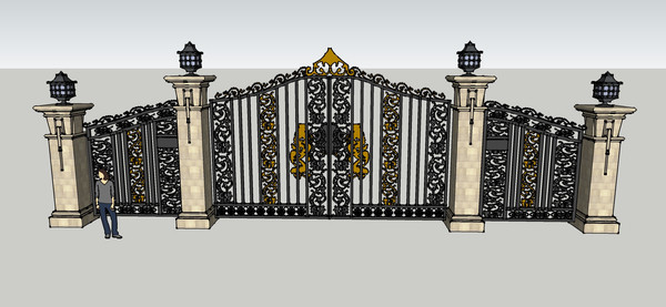 住宅庭院景观大门模型 住宅庭院景观大门模型