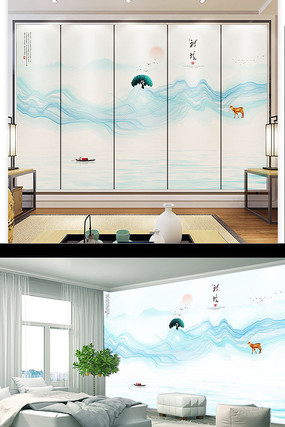 ����ˮīɽˮ�����ӿ������� PSD