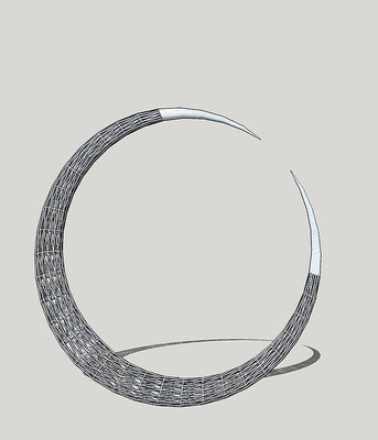 弯月造型艺术雕塑su模型 弯月造型艺术雕塑su模型