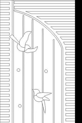 抽象小鸟雕刻图案 抽象小鸟雕刻图案